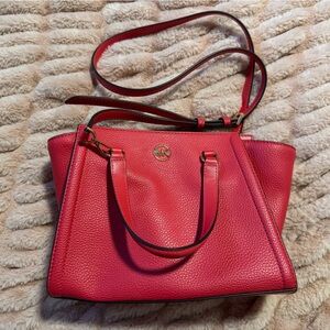 Michael Kors FREYA Small Leather Satchel Bag in DEEP PINK✨